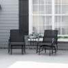 OUTSUNNY Garden Glider Seat Bistro Set Black 2 Seater -GardenChic Elegant Shop 1654864112 66073000 00bjistax6zlalot