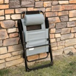OUTSUNNY Portable Folding Recliner Grey Pack Of 2 -GardenChic Elegant Shop 1660226001 45300400 k12bs0mweuszxq0h