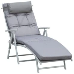 OUTSUNNY Garden Sun Lounger Grey -GardenChic Elegant Shop 1660293509 95689200 tjgmbqlrvcfszcjc