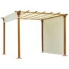OUTSUNNY Steel Frame Pergola Beige