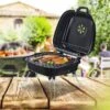 OUTSUNNY Portable Charcoal BBQ Steel Black