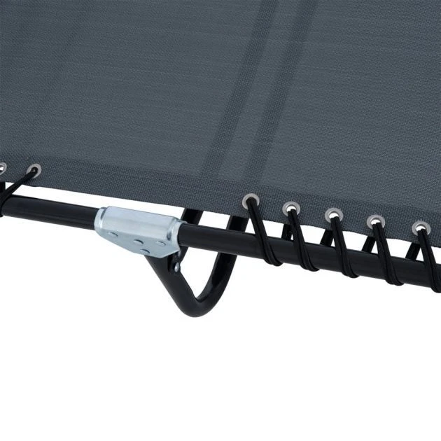 OUTSUNNY Folding Sun Lounger Grey 8 OUTSUNNY Folding Sun Lounger Grey - Image 6