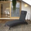 OUTSUNNY Sun Lounger Cushion Grey 2m