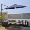 OUTSUNNY Cantilever Garden Parasol Aluminium Blue 3m