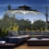 OUTSUNNY Cantilever Garden Parasol Aluminium Dark Grey 3m -GardenChic Elegant Shop 2 1 161
