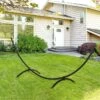 OUTSUNNY Adjustable Hammock Stand Metal Black 3m