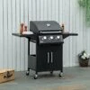 OUTSUNNY 3 Burner Deluxe Gas BBQ Steel Black -GardenChic Elegant Shop 2 1 172