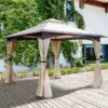 OUTSUNNY Heavy Duty Garden Gazebo Beige 3 X 3m 1 OUTSUNNY Heavy Duty Garden Gazebo Beige 3 X 3m -GardenChic Elegant Shop 2 1 192