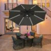 OUTSUNNY Garden Parasol Steel Grey 2.7m -GardenChic Elegant Shop 2 1 202 27