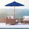 OUTSUNNY Garden Parasol Wooden Blue 2.5m -GardenChic Elegant Shop 2 1 204 20