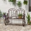 OUTSUNNY Garden Rocking Bench Bronze