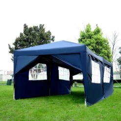 OUTSUNNY Heavy Duty Pop Up Gazebo Marquee Party Tent Blue 3 X 6m