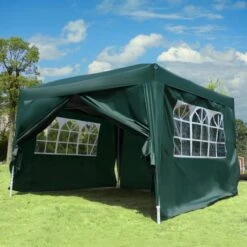 OUTSUNNY Pop Up Gazebo Canopy Green - 3 X 3m -GardenChic Elegant Shop 2 1 243 33