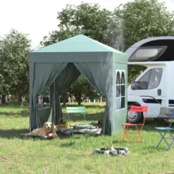 OUTSUNNY Pop Up Gazebo Canopy Green - 2 X 2m