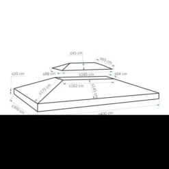 OUTSUNNY Gazebo Canopy Replacement Light Grey - 3 X 4m 13 OUTSUNNY Gazebo Canopy Replacement Light Grey - 3 X 4m -GardenChic Elegant Shop 3 2 121 17