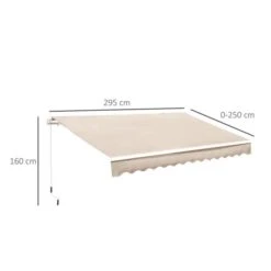 OUTSUNNY Retractable Awning White 3 X 2.5m -GardenChic Elegant Shop 3 2 205 83