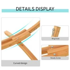 OUTSUNNY Hammock Stand Wooden 3.25m -GardenChic Elegant Shop 4 1 190 2