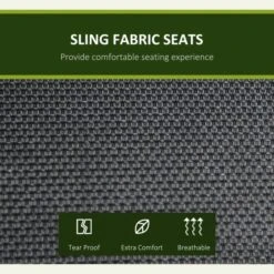 OUTSUNNY Three Person Steel Swing Chair Black -GardenChic Elegant Shop 4 2 112 47