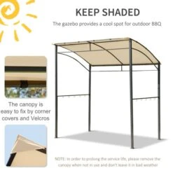 OUTSUNNY Garden Canopy Beige 2 X 1.5m -GardenChic Elegant Shop 4 2 192 37