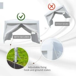 OUTSUNNY Pop Up Gazebo Marquee White - 3 X 3m -GardenChic Elegant Shop 4 2 234 3