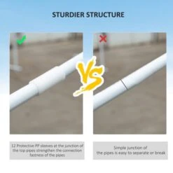 OUTSUNNY Garden Gazebo Metal Black 4m -GardenChic Elegant Shop 4 3 163