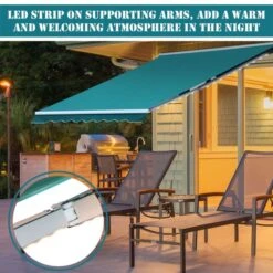 OUTSUNNY Motorised Aluminium Awning Green - 2.5m 16 OUTSUNNY Motorised Aluminium Awning Green - 2.5m -GardenChic Elegant Shop 4 3 194 16