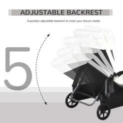 OUTSUNNY Steel Frame Rattan Adjustable Sun Lounger - Black 15 OUTSUNNY Steel Frame Rattan Adjustable Sun Lounger - Black -GardenChic Elegant Shop 4 3 196 15