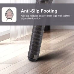 OUTSUNNY Rattan Egg Chair Grey 16 OUTSUNNY Rattan Egg Chair Grey -GardenChic Elegant Shop 4 3 202