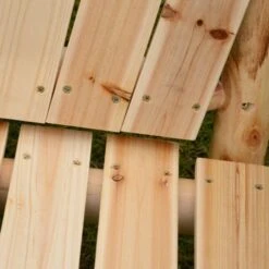 OUTSUNNY Wooden Swing Chair Natural 3 Seater -GardenChic Elegant Shop 4 4 111 36