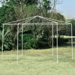 OUTSUNNY Garden Gazebo Metal Black 4m -GardenChic Elegant Shop 4 4 158