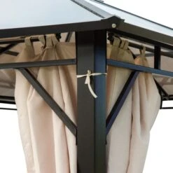 OUTSUNNY Garden Gazebo Steel Brown/Beige 3.5m 17 OUTSUNNY Garden Gazebo Steel Brown/Beige 3.5m -GardenChic Elegant Shop 4 4 160