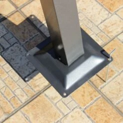 OUTSUNNY Heavy Duty Garden Pergola Steel Grey 3.5m -GardenChic Elegant Shop 4 4 165 1