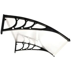 OUTSUNNY Curved Awning Polycarbonate Black 1.2m -GardenChic Elegant Shop 4 4 187 32