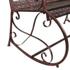 OUTSUNNY Garden Rocking Bench Bronze -GardenChic Elegant Shop 4 4 190 50