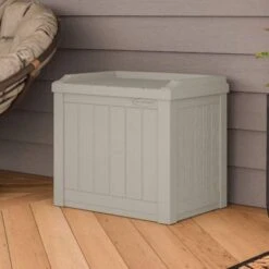 Small Storage Seat In Taupe -GardenChic Elegant Shop 400527 1