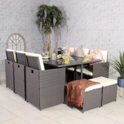 Cannes 10 Seater Cube Set