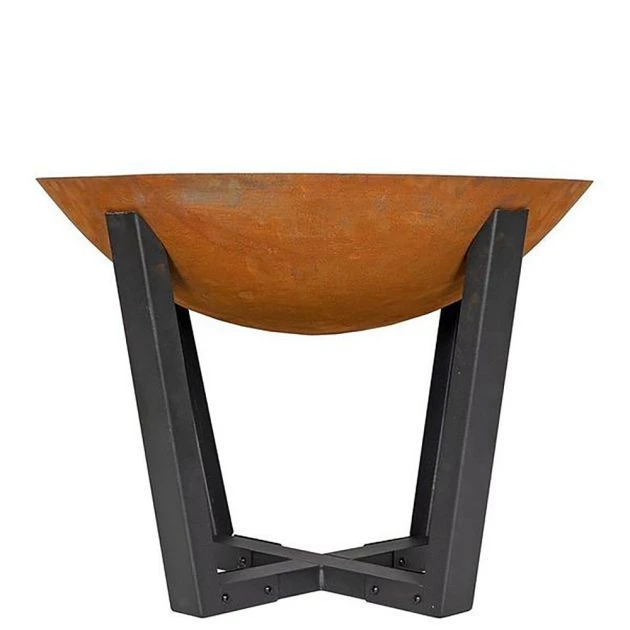 Icarus Oxidised Cast Iron Firepit With Steel Legs Small 4 Icarus Oxidised Cast Iron Firepit With Steel Legs Small - Image 2