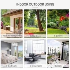 OUTSUNNY Hanging Hammock Macrame With Soft Cushion Dark Grey -GardenChic Elegant Shop 411841.6