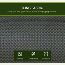 OUTSUNNY Hammock Bench With Canopy And Texteline Seats Beige 2-Seater 18 OUTSUNNY Hammock Bench With Canopy And Texteline Seats Beige 2-Seater -GardenChic Elegant Shop 411842 4