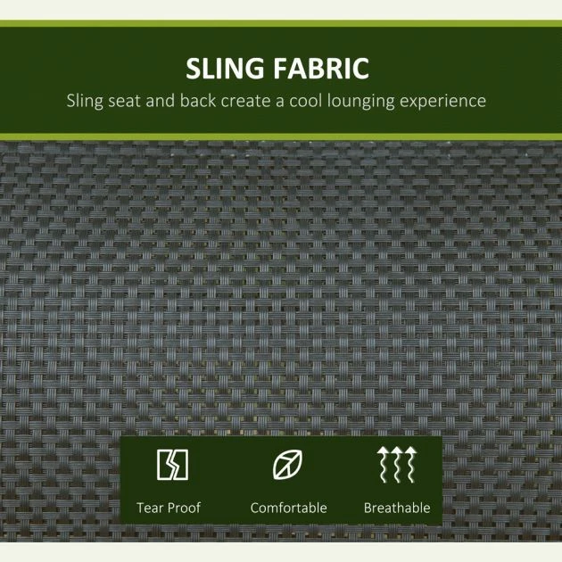 OUTSUNNY Hammock Bench With Canopy And Texteline Seats Beige 2-Seater 10 OUTSUNNY Hammock Bench With Canopy And Texteline Seats Beige 2-Seater - Image 8