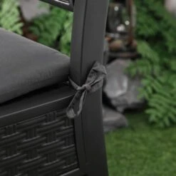 OUTSUNNY Rattan With Cushions Grey 4-Seater 17 OUTSUNNY Rattan With Cushions Grey 4-Seater -GardenChic Elegant Shop 411871 7