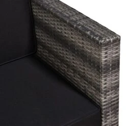 OUTSUNNY Rattan 3-Piece Bistro Set With Cushions Grey 2-Seater 19 OUTSUNNY Rattan 3-Piece Bistro Set With Cushions Grey 2-Seater -GardenChic Elegant Shop 411987 8