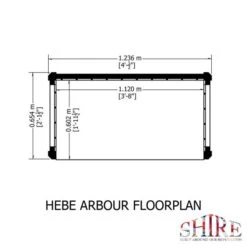 Hebe Garden Pressure Treated Arbour -GardenChic Elegant Shop 415440 1