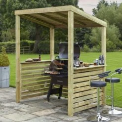 Wooden Bondi Barbecue Shelter Natural