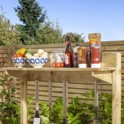 Outdoor Barbecue Servery Table -GardenChic Elegant Shop 415491 2