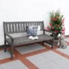 Johanna Wooden Garden Bench Grey 3 Seater