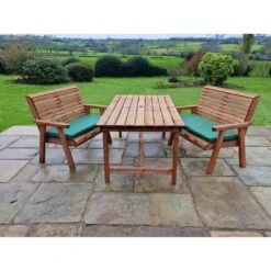 Wooden Garden Bench Dining Set Rectangular 4 Seat VT105 -GardenChic Elegant Shop 416548 2