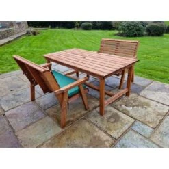 Wooden Garden Bench Dining Set Rectangular 4 Seat VT105 -GardenChic Elegant Shop 416548 3