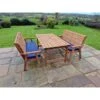 Wooden Garden Bench Dining Set Rectangular 6 Seat VT106