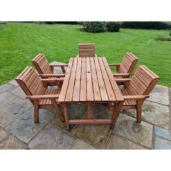Wooden Garden Dining Set Rectangular 5 Seat VT110 -GardenChic Elegant Shop 416553 3